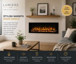 Lumiere LITE Slim Front Facing Electric Fireplace additional product view