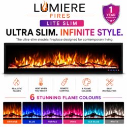 Lumiere LITE Slim Front Facing Electric Fireplace product view