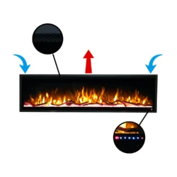 Lumiere LITE Slim Front Facing Electric Fireplace product detail view