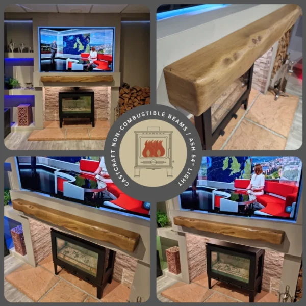 CastCraft™ Wood Effect - Heat Resistant Cast Beam light ash 54-inch option