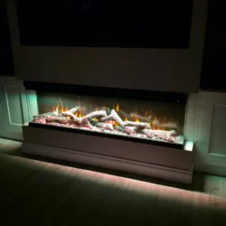 Lumiere HOME Easy Install Panoramic Media Wall Fire product detail view