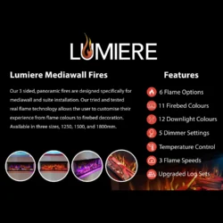 Lumiere HOME Easy Install Panoramic Media Wall Fire additional product view