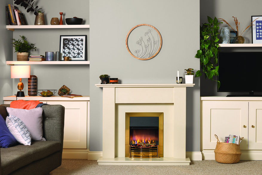 Dimplex Dumfries Optiflame 3D Inset Electric Fire - Brass – Product View Dimplex Dumfries Optiflame 3D Inset Electric Fire - Brass product view