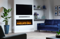 Dimplex Ignite Evolve media wall fire product range view