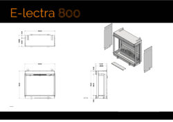 Evonic E-Lectra 800 Electric Media Wall Fire with British Woodland Logs alternate product view