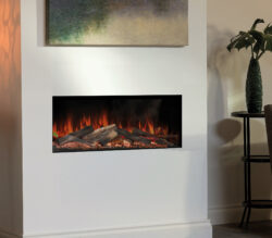 Evonic E-Lectra 1000 Electric Media Wall Fire with British Woodland Logs product view