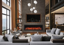 Onyx Avita 190RW Premium 3-Sided Electric Media Wall Fire frame