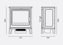 Solution Fires Mulberry Electric Stove black finish