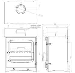 Charlton & Jenrick Go Eco Excel 5kW Wide Low Lintel Stove alternate product view