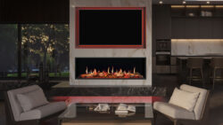 Onyx Fusion 150RW LCD Electric Fire - Birch Log Effect product detail view