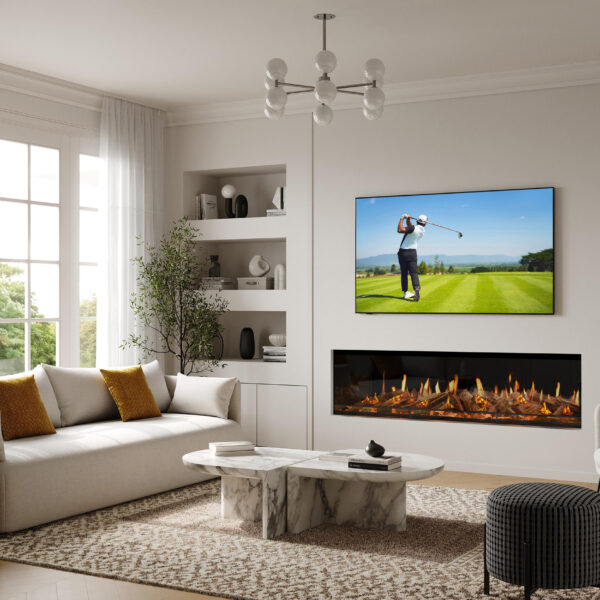 Evonic Genesis 1860 Holographic 4K Electric Media Wall Fire product view