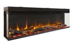 Charlton & Jenrick Go Eco Media Wall 150 Electric Fire three-sided view