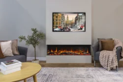 Charlton & Jenrick Go Eco Media Wall 150 Electric Fire orange flame effect