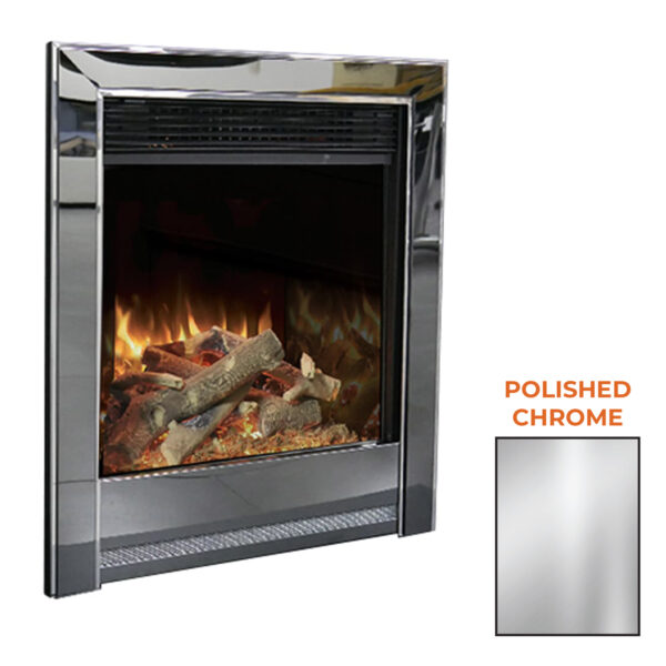 Evonic Argenta Polished Chrome Electric Inset Fire product range view