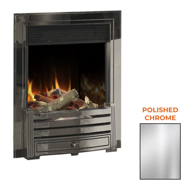 Evonic Balham Polished Chrome Electric Inset Fire product range view