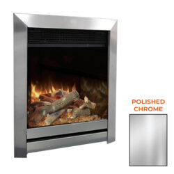 Evonic Polished Chrome Electric Inset Fire product range view