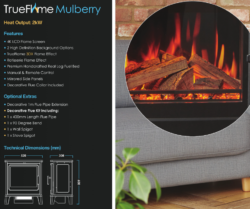 Solution Fires Mulberry Electric Stove additional product view