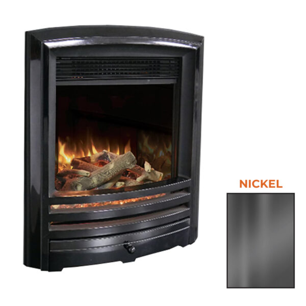 Evonic Strellar Nickel Electric Inset Fire product range view