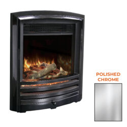 Evonic Strellar Polished Chrome Electric Inset Fire product range view